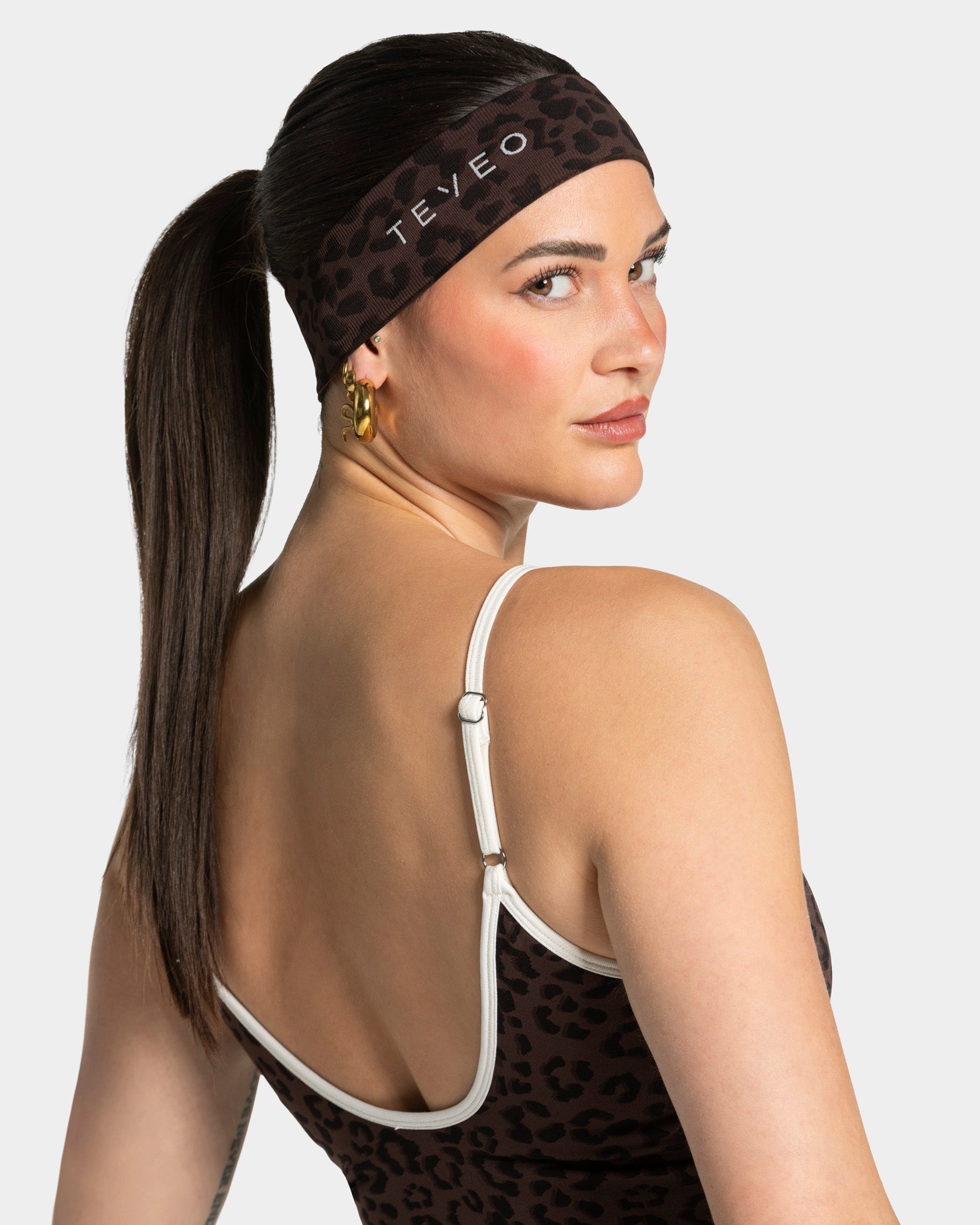 Bandeau Contrastline « léopard Espresso »