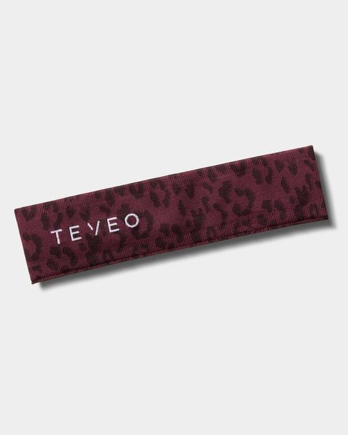 Bandeau Contrastline « léopard Merlot »