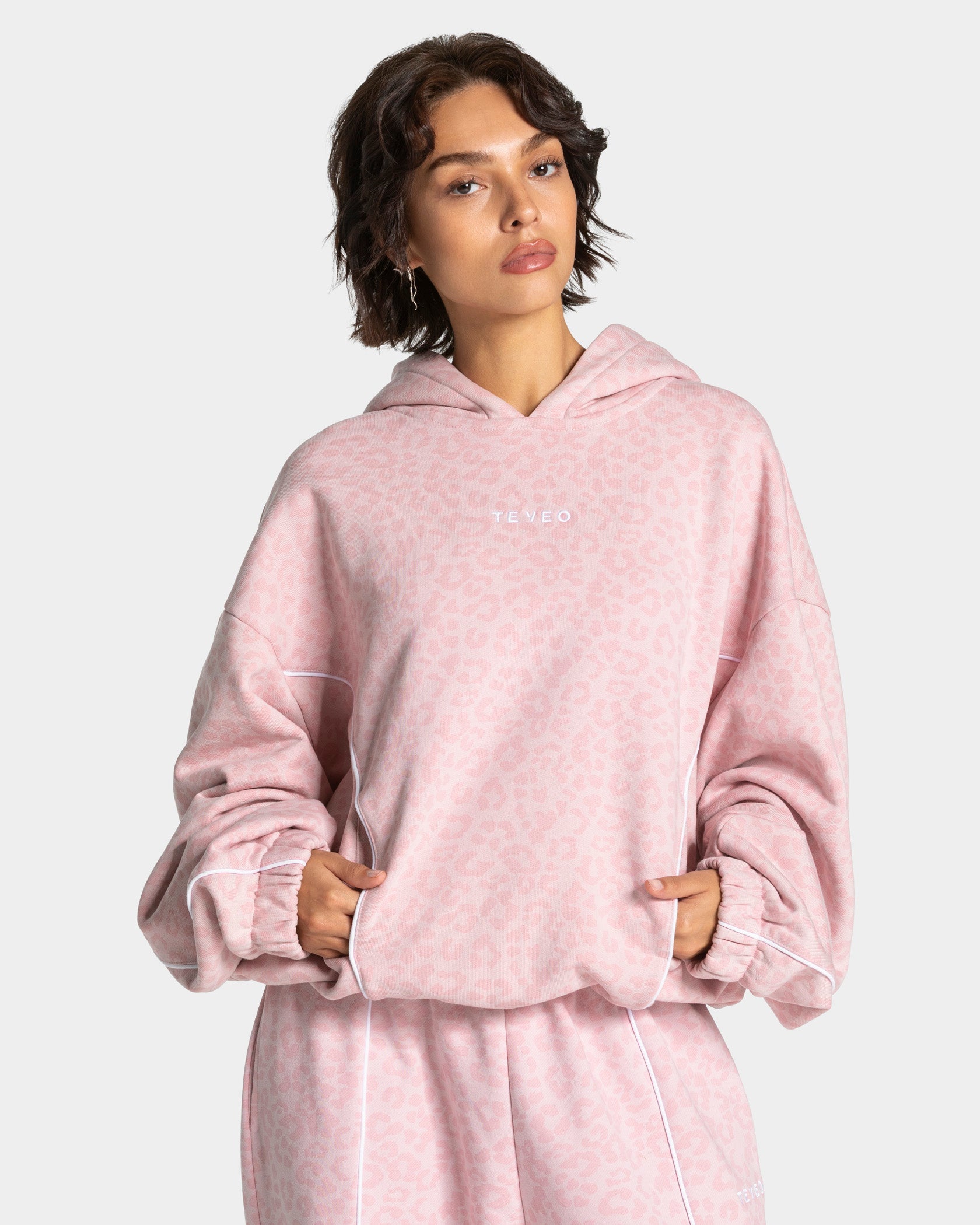 Sweat à capuche Contrastline  "Leo Rose"