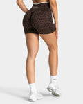 Contrastline Sculpt Scrunch Shorts "Leo Espresso"
