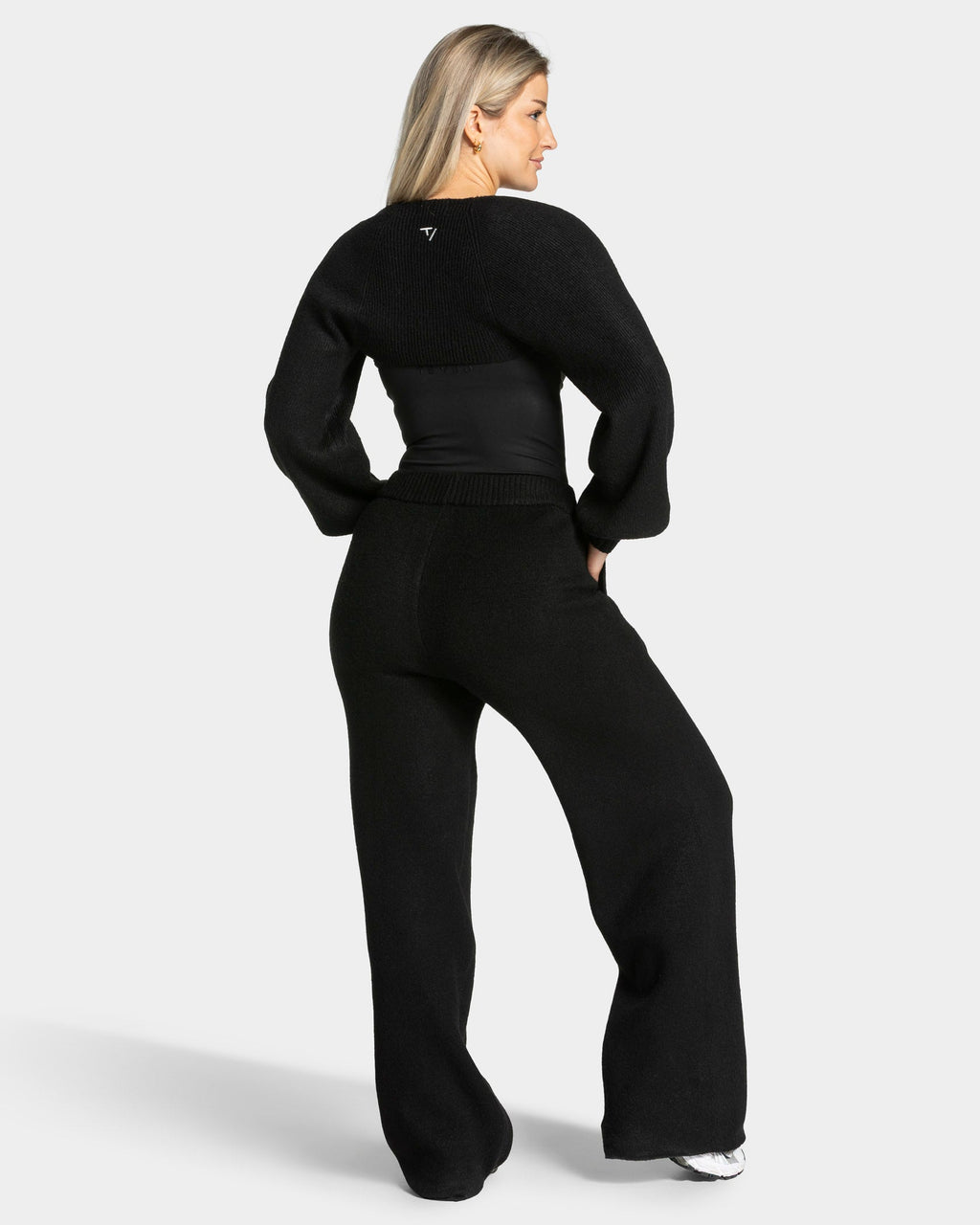 Pantalon jambe droite Knit « Noir »