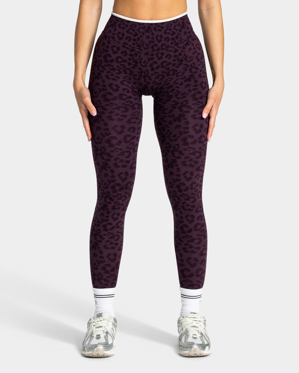 Legging Contrastline « Léopard blackberry »