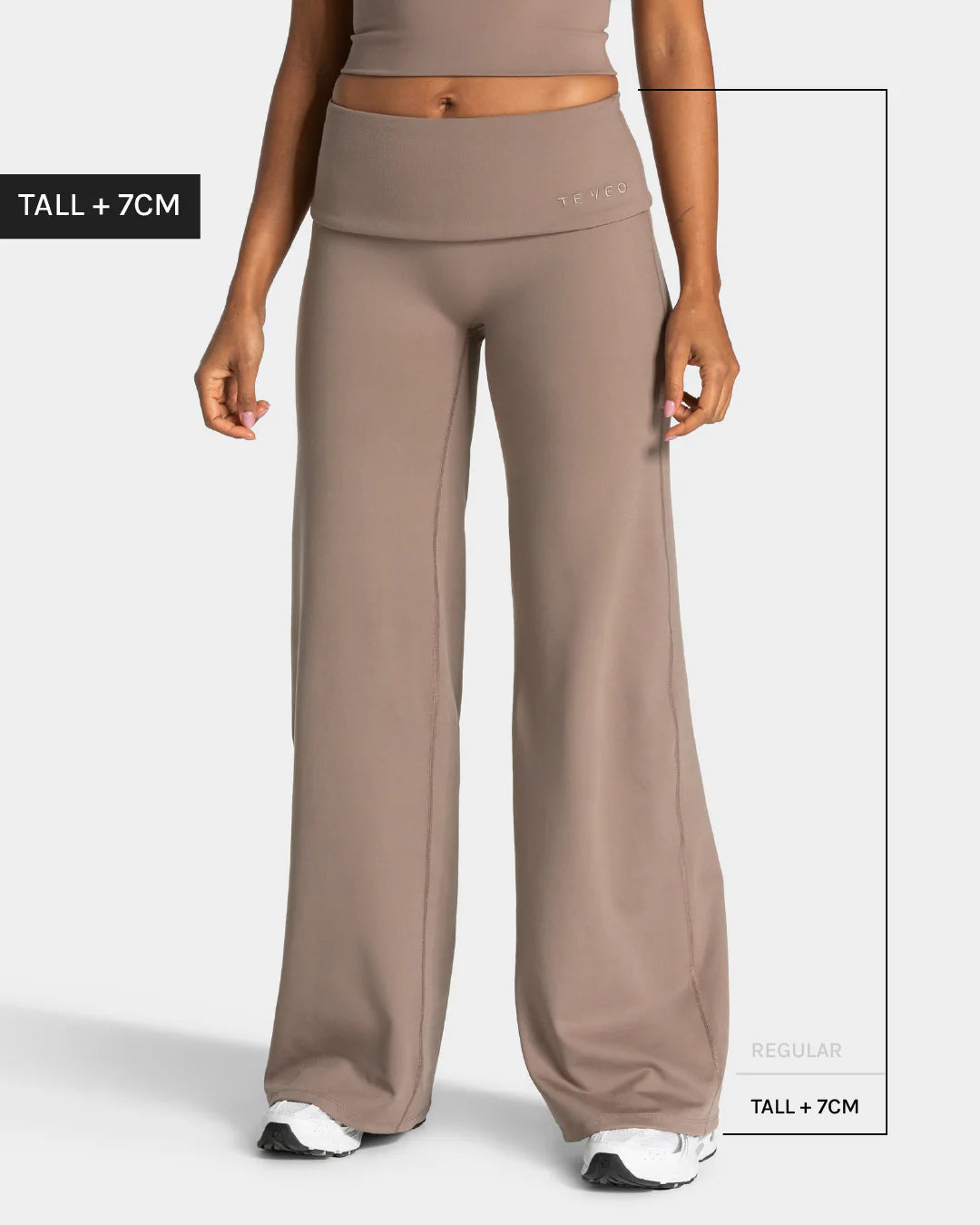 Mellow Fold Over Straight Leg Pants Tall "Mokka"