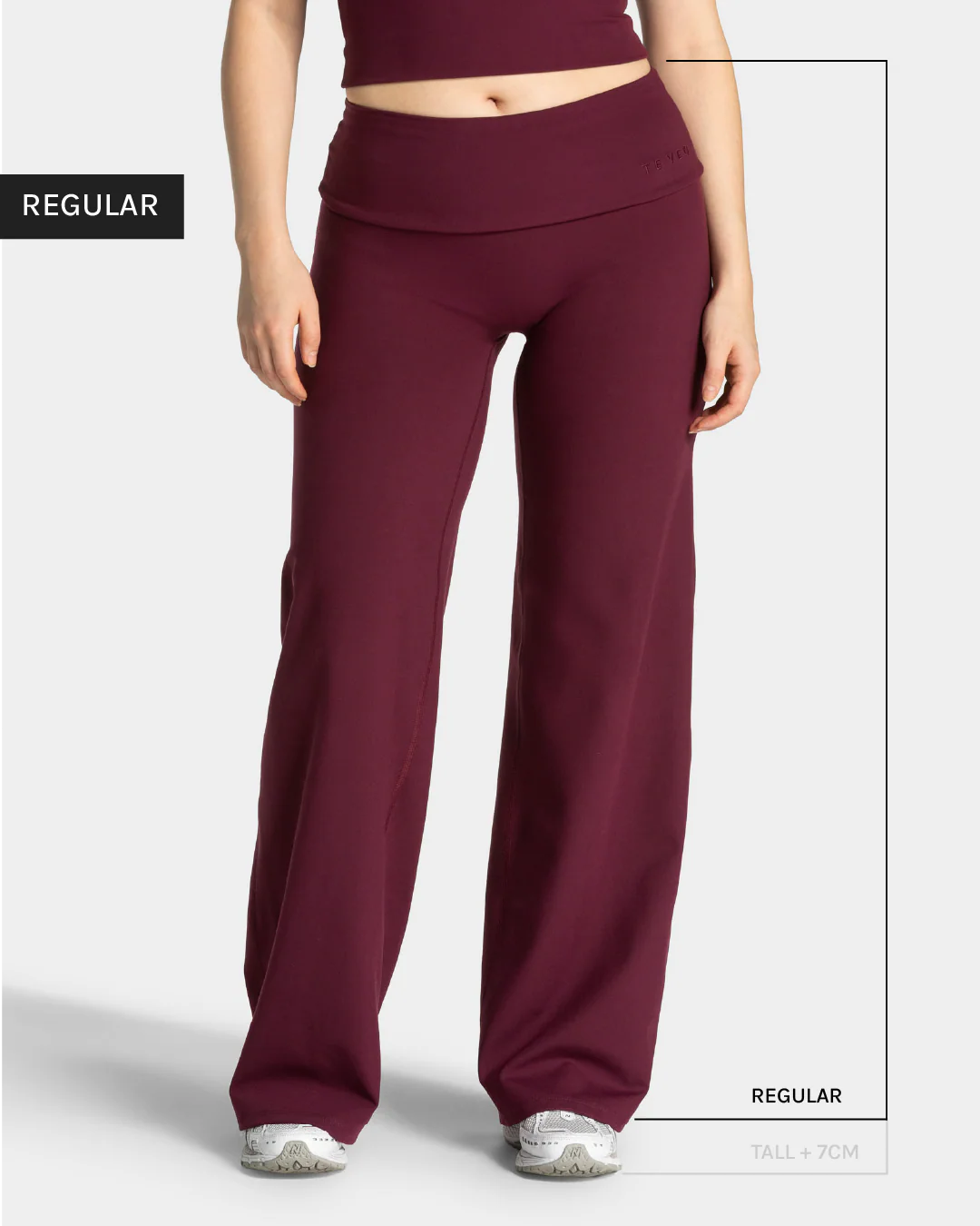 Mellow Fold Over Straight Leg Pants Regular "Pflaume"