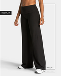 Mellow Fold Over Straight Leg Pants Regular "Schwarz"