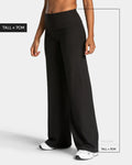 Mellow Fold Over Straight Leg Pants Tall "Schwarz"