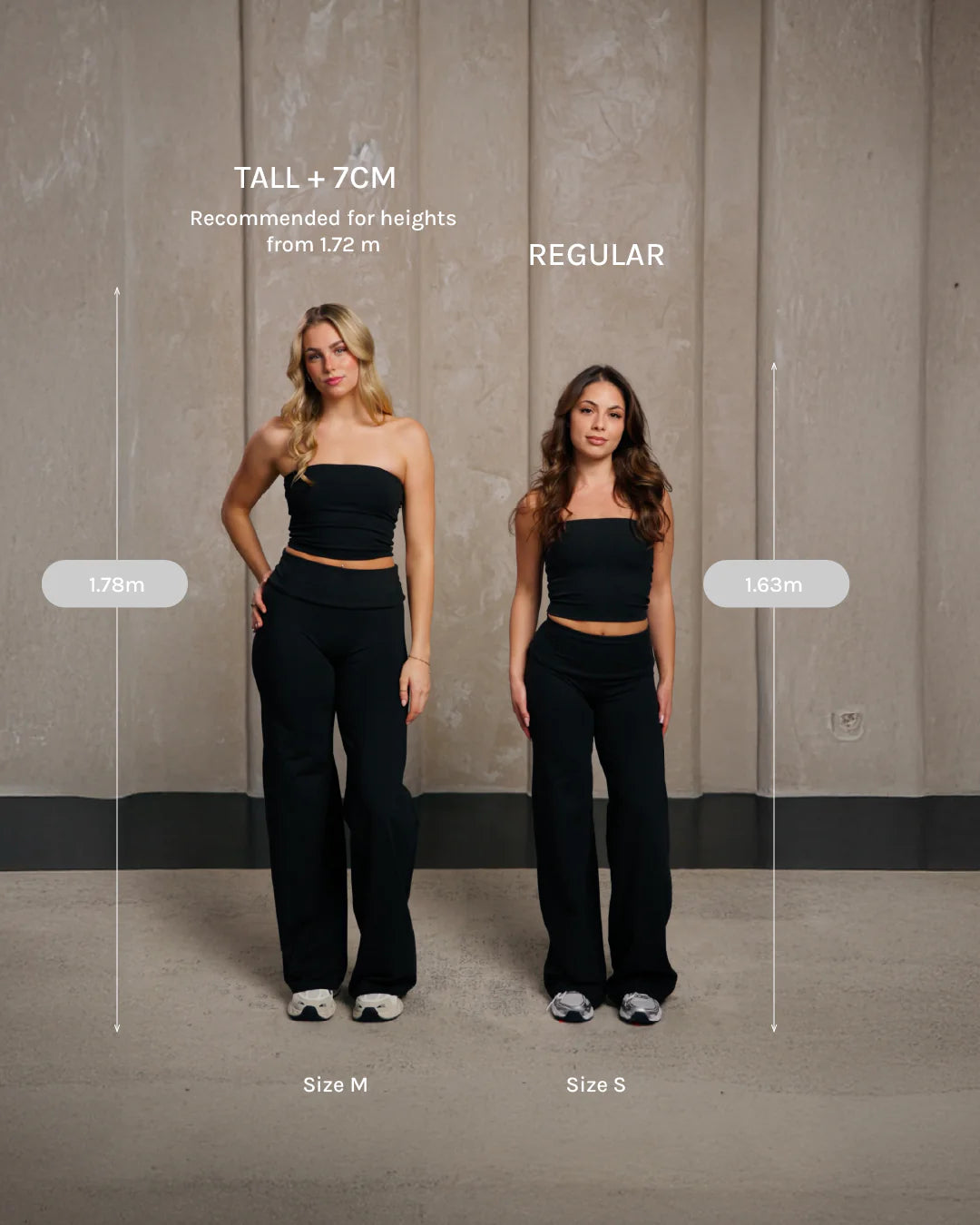 Mellow Fold Over Straight Leg Pants Regular "Schwarz"