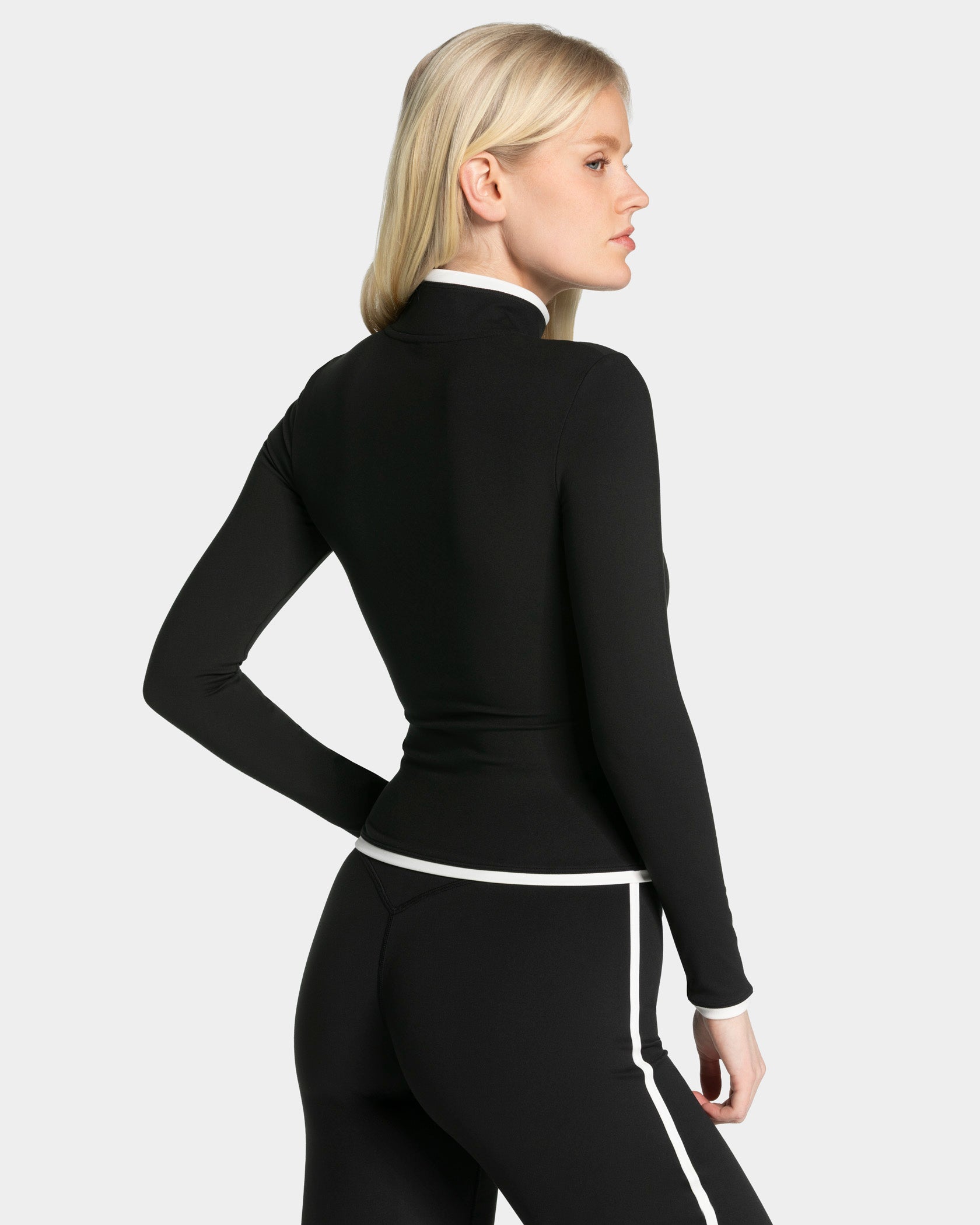 Veste de sport zippée sculptante Soft « Noir »