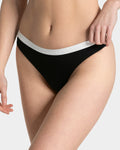Tanga côtelé Soft « Noir »